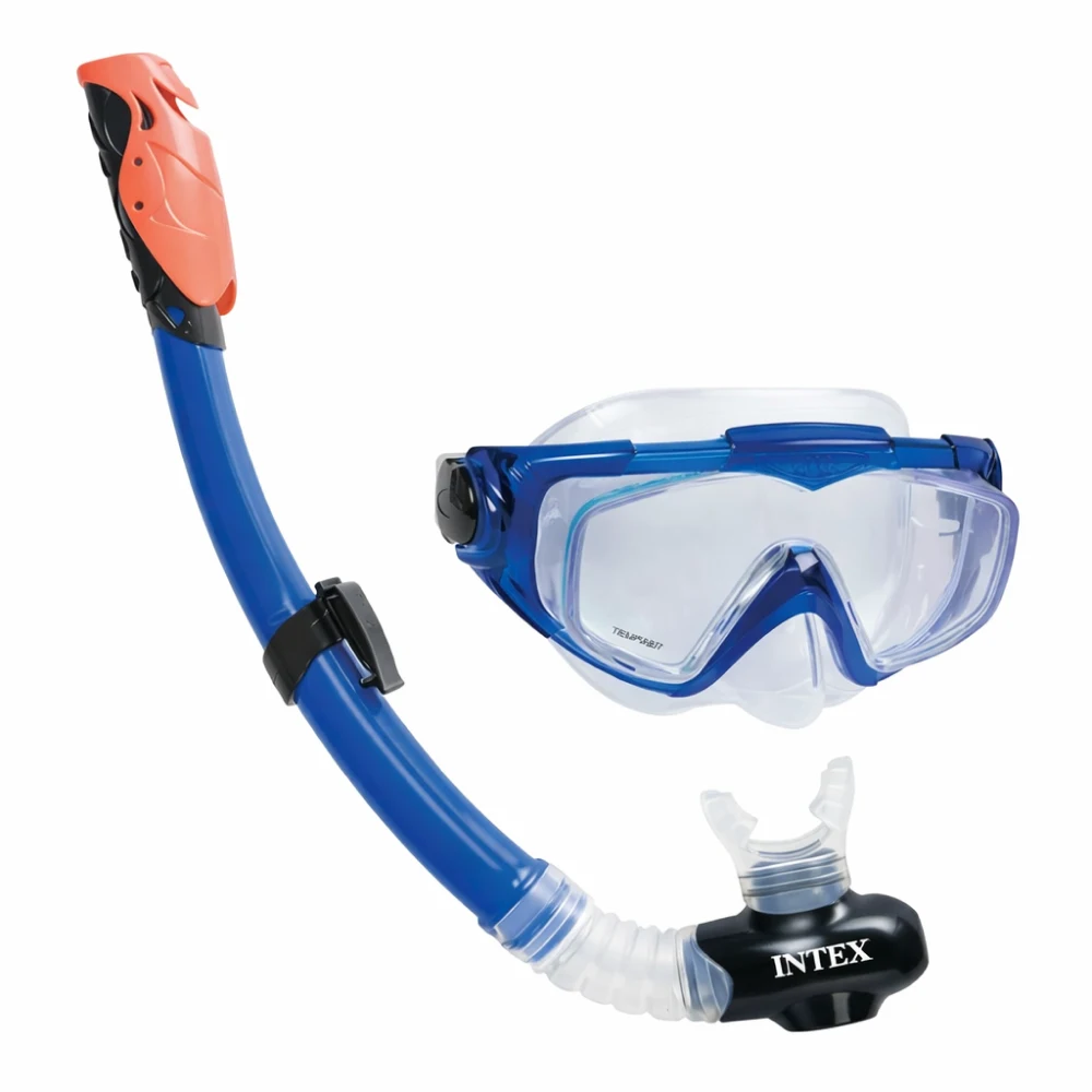55962 Set mască și tub frontal pentru înot Silicone Aqua Pro, 14+ ani, Intex (55962) - imagine 1