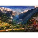Lauterbrunnen Valley, Switzerland, 1000 elemente Premium Plus (108213) - imagine 2