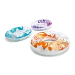 Colac gonflabil transparent cu imprimeu floral, 91 cm, max. 60 kg, 3 culori, 9+ ani, Intex (59251) - imagine 2