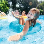 Colac gonflabil de înot transparent 76 cm, max. 40 kg, 3 culori, 8+ ani, Intex (59260) - imagine 3