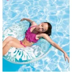 Colac gonflabil transparent cu imprimeu floral, 91 cm, max. 60 kg, 3 culori, 9+ ani, Intex (59251) - imagine 3