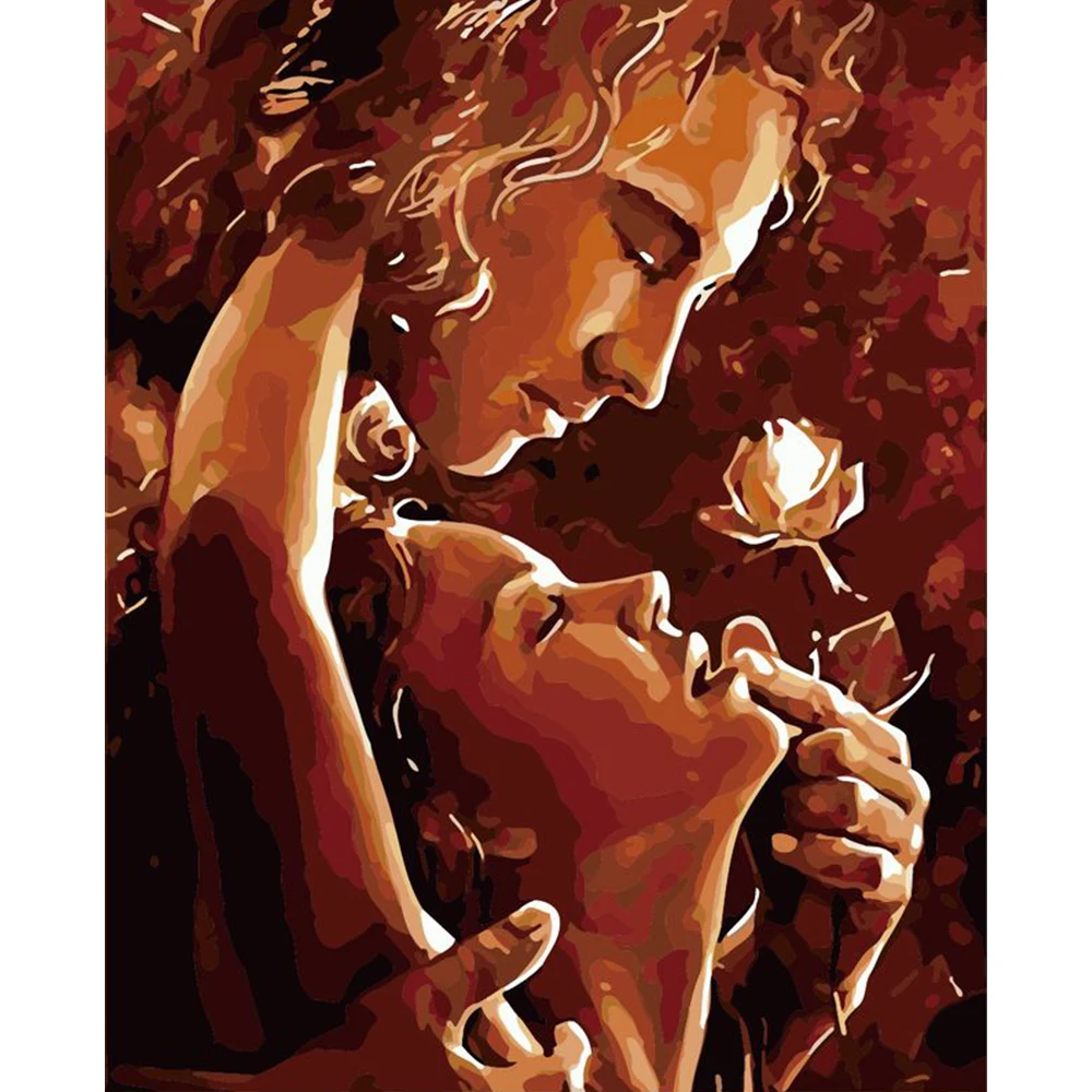 03123 Tablou pe numere Momende de dragoste 40x50 (03123) - imagine 1