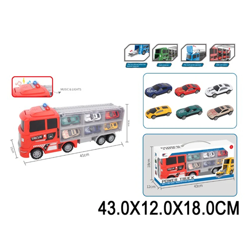 46041 (46041) Jucarie camion in set cu 6 masinute (46041) - imagine 1