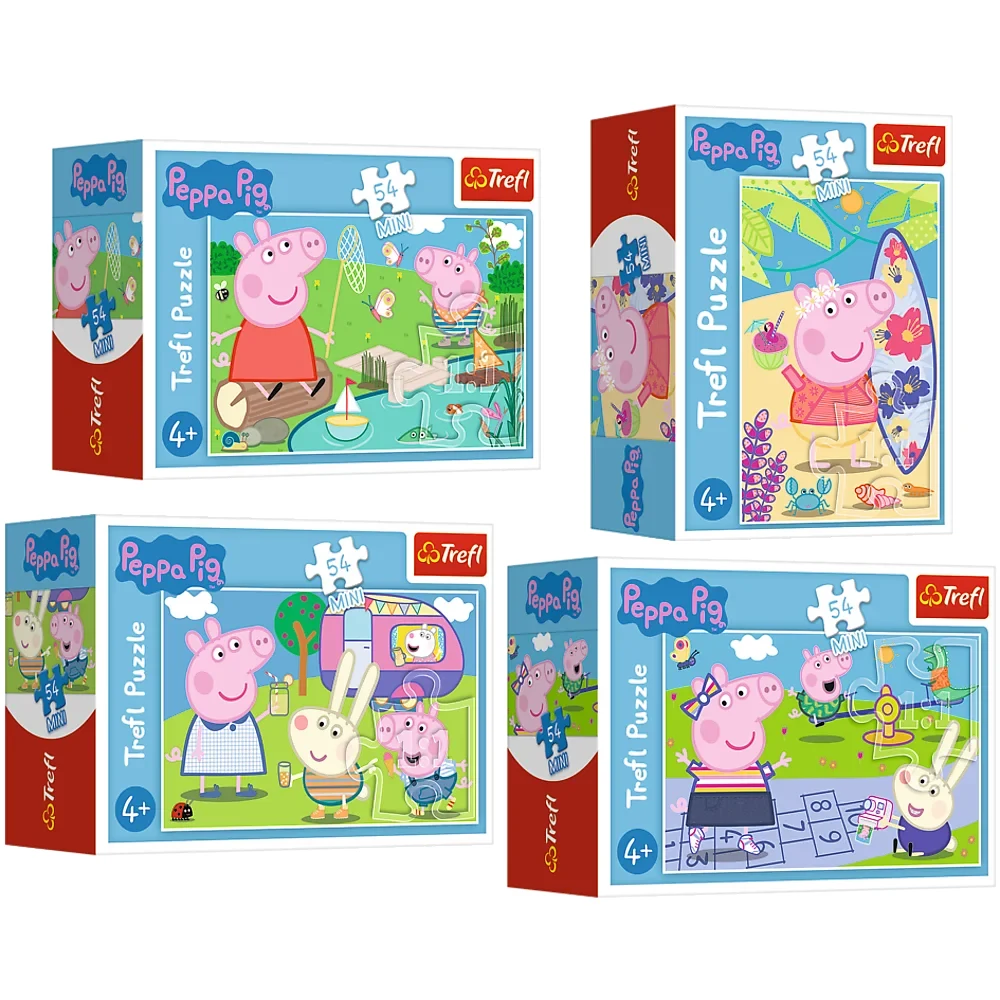 54169 Puzzle 54 Mini "Peppa Pig" ( se vind cite 8 buc) (54169) - imagine 1