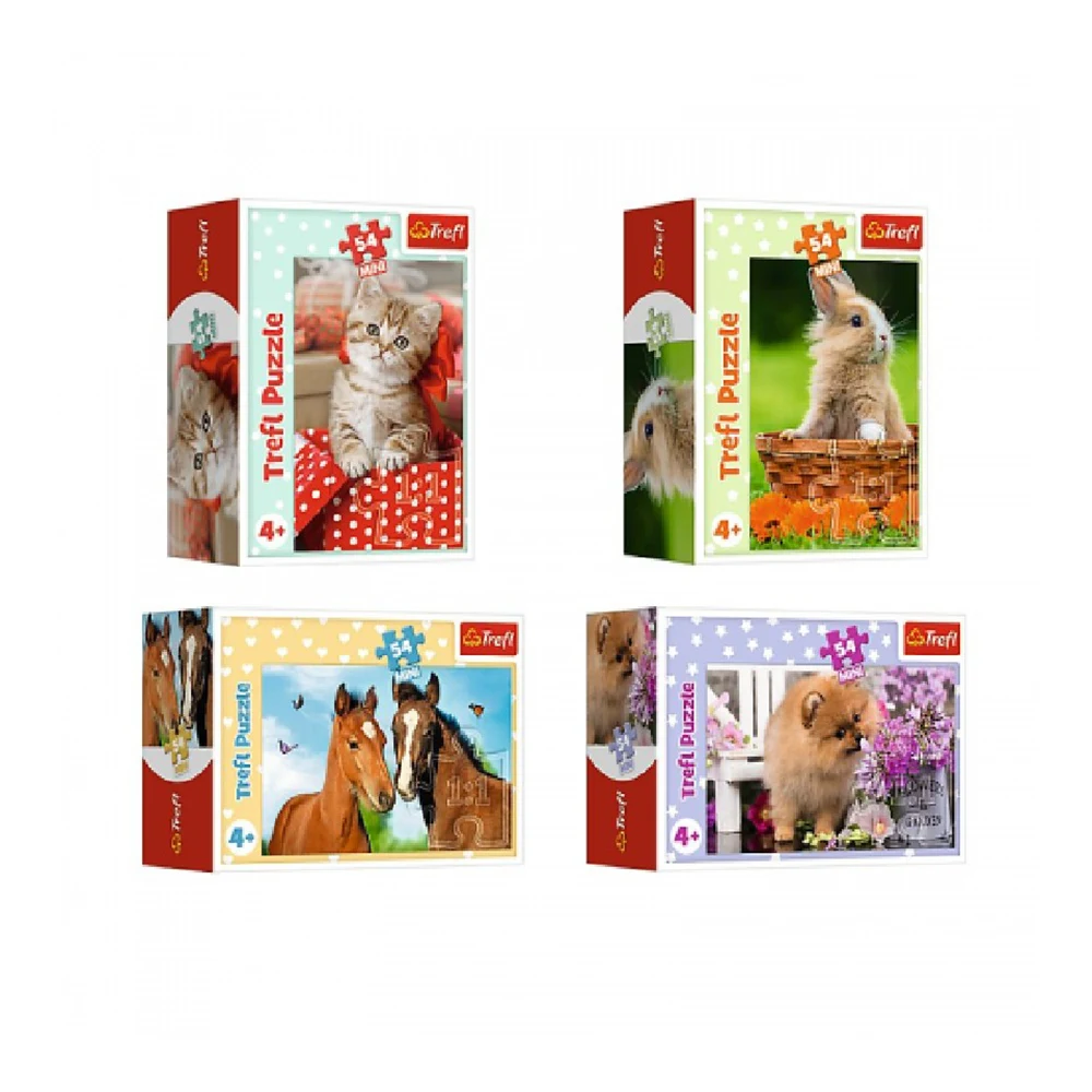 54195 Puzzle 54 Mini "Animale dragute" ( se vind cite 8 buc) (54195) - imagine 1