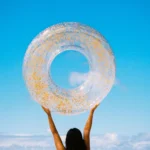 Colac gonflabil de înot Sparkling Glitter, 107x27 cm, max. 100 kg, 9+ ani, Intex (56274) - imagine 4