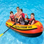 Barcă gonflabilă Explorer 300 cu vâsle și pompă, 211×117×41 cm, max. 186 kg, 6+ ani, Intex (58332) - imagine 2