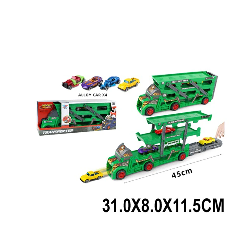 59335 Trailer cu inertie in set cu 4 masinute (59335) - imagine 1