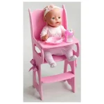 Scaun înalt roz cu șezut moale. Colecția Diamond Princess (72119) - imagine 3