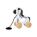 Zebra din lemn cu lesa TJ010 (76361)