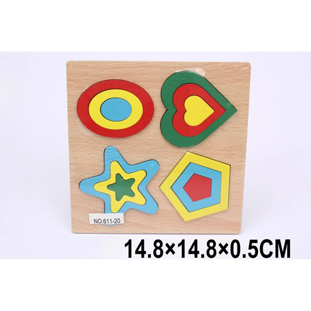 95209 Puzzle din lemn Forme si culori (95209) - imagine 1