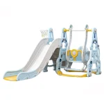 Tobogan, leagăn cu muzică, coș de baschet (topogan - 160x62x36 cm, leagăn - 120x78 cm) (60051)