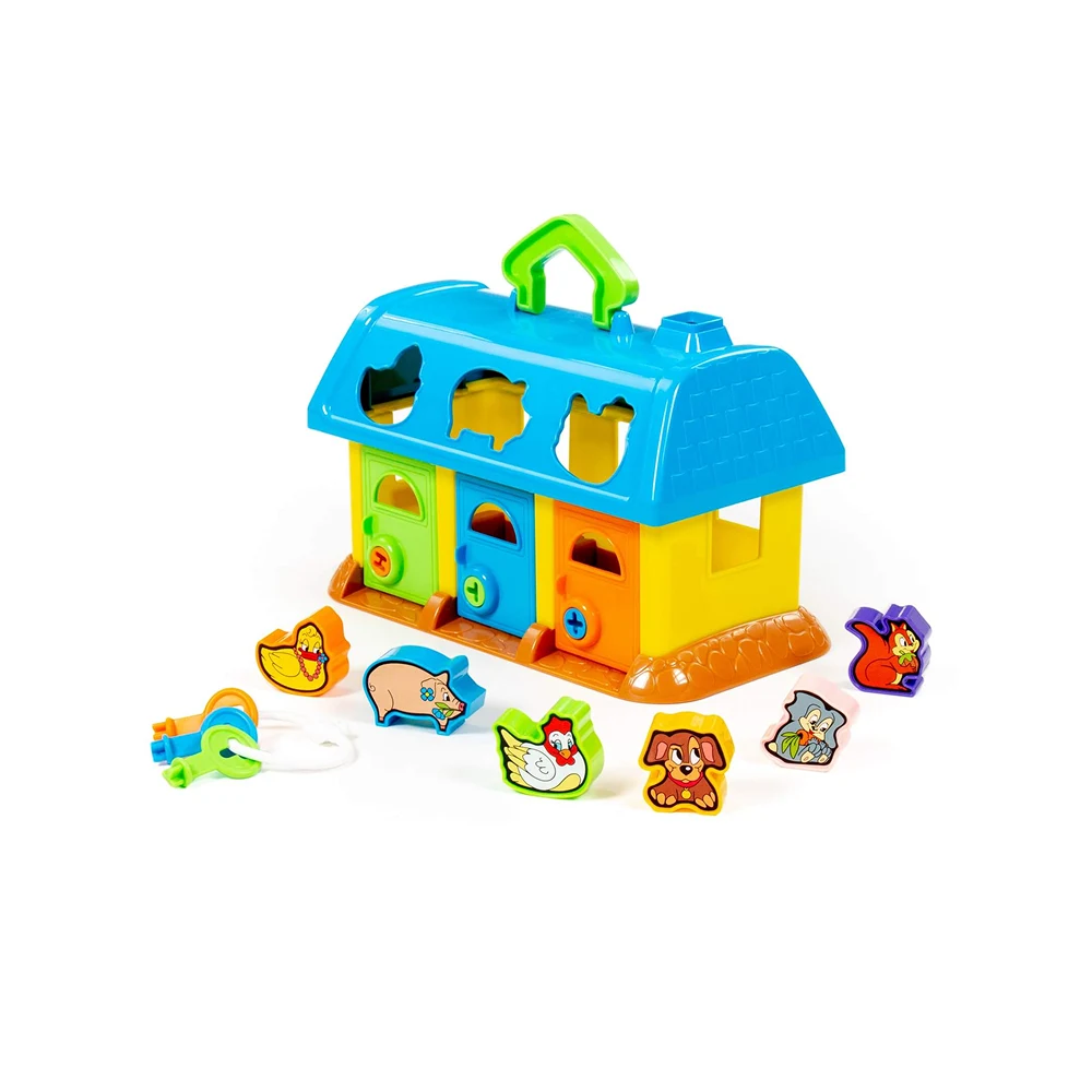 casuta-educativa-sorter-animale(2) Căsuță educativă cu sorter de animale, Polesie (9166) - imagine 1