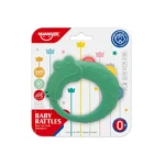 Jucărie de dentiție cu zornăitoare – crocodil, Huanger HE0102 (18523) - imagine 2