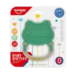 Jucărie de dentiție cu zornăitoare – broscuță, HE0102 (18547) - imagine 2