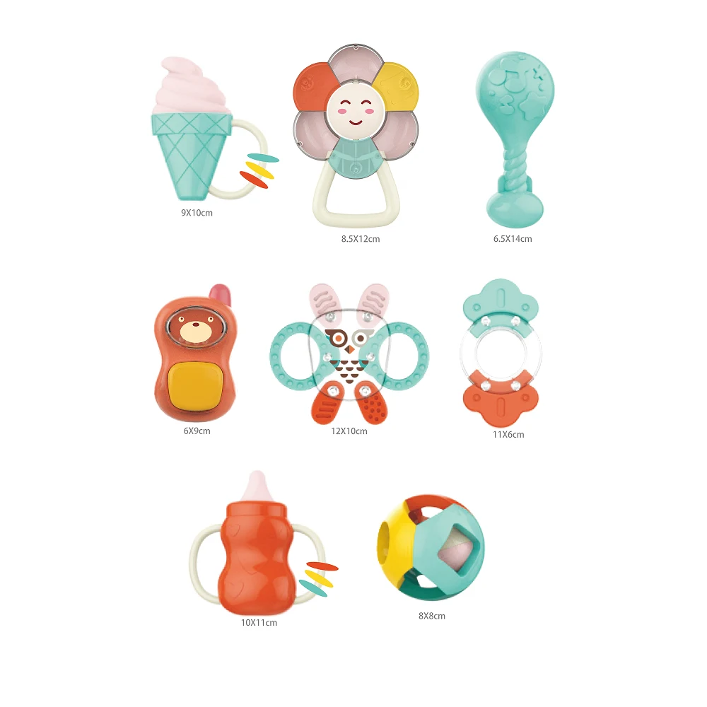 HE0130(3) Set zornăitoare și jucării pentru dentiție cu animale, Huanger HE0130 (19490) - imagine 1