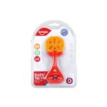 Jucărie de dentiție cu zornăitoare – portocala, Huanger HE0139 (18875) - imagine 3