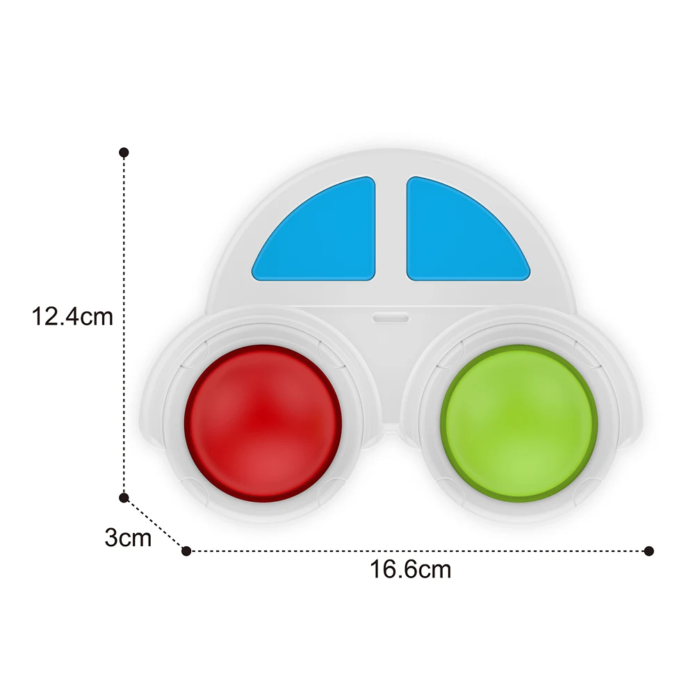 HE0144(3) Jucărie senzorială tip pop-it din silicon – mașinuță, Huanger HE0144 (18202) - imagine 1