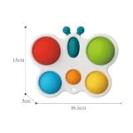 Jucărie senzorială tip pop-it din silicon – fluturaș, Huanger HE0148 (18165)