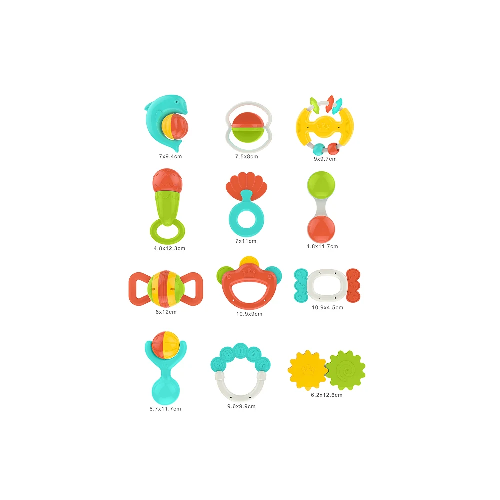 HE0149(3) Set de zornăitoare și jucării pentru dentiție pentru bebeluși, Huanger HE0149 (19148) - imagine 1