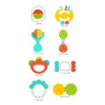 Set de 8 zornăitoare pentru bebeluși, Huanger HE0150 (19070)