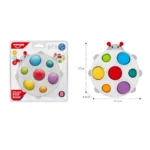 Jucărie senzorială tip pop-it din silicon – broscuță țestoasă, Huanger HE0191 (18172) - imagine 2