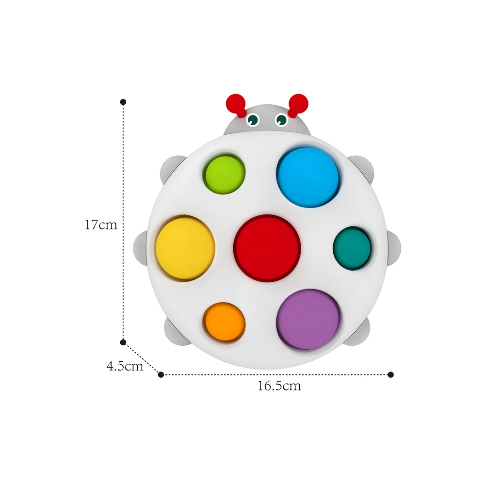 HE0191(3) Jucărie senzorială tip pop-it din silicon – broscuță țestoasă, Huanger HE0191 (18172) - imagine 1