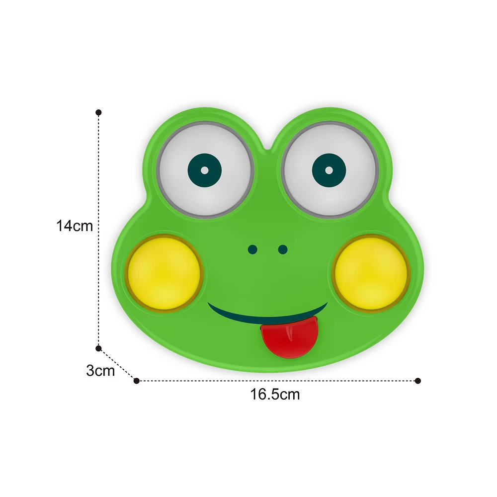 HE0193 (3) Jucărie senzorială pop-it din silicon – broscuță, Huanger HE0193 (18196) - imagine 1