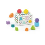 Cub educativ de sortare cu forme și litere, Huanger HE0209 (18639)