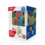 Cub educativ Montessori cu sorter de forme, Huanger HE0222 (18707) - imagine 3
