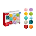 Set de mingi senzoriale din silicon pentru bebeluși, Huanger HE0233 (19407) - imagine 2