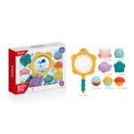 Set jucării de baie cu plasă de pescuit și animăluțe, Huanger HE0249 (19179) - imagine 2