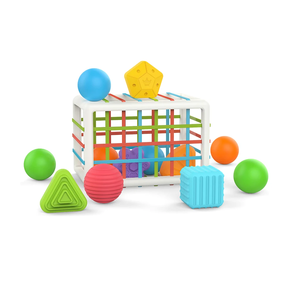 HE0289(3) Joc educativ de sortare cu forme și cub senzorial, Huanger HE0289 (18691) - imagine 1