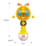 Jucărie zornăitoare muzicală cu lumini – Albinuță, Huanger HE0516 (19315)