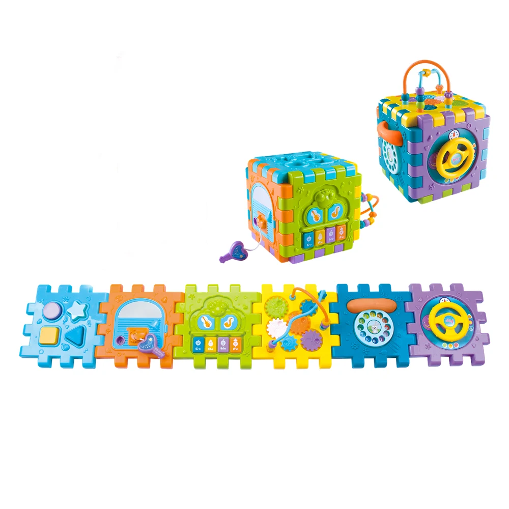 HE0527(3) Cub educativ multifuncțional cu activități și sorter de forme, Huanger HE0527 (19247) - imagine 1