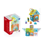 Căsuță educativă multifuncțională cu activități și sorter de forme, Huanger HE0528 (19254) - imagine 4