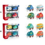 Set 4 mașinuțe cu inerție, lumini și sunete, Huanger HE0539 (18608) - imagine 2