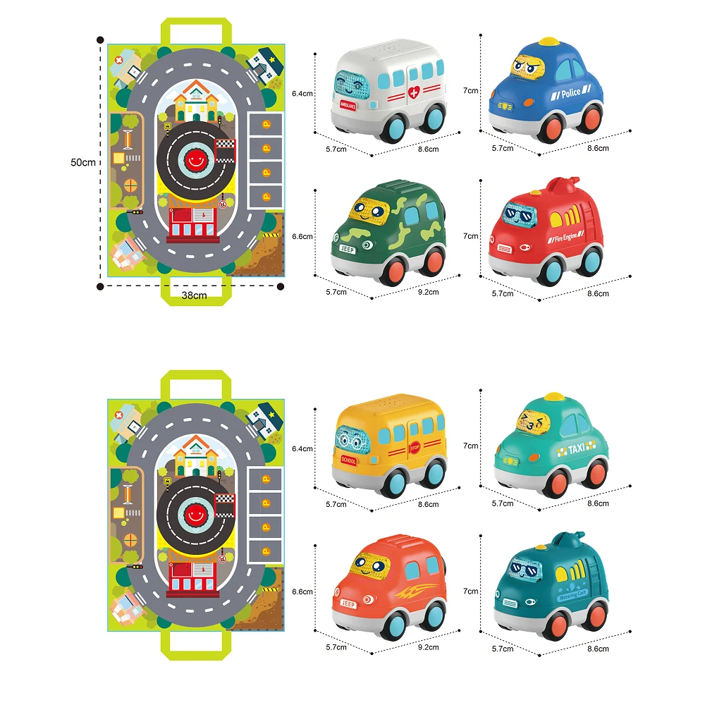 HE0540 (3) Set de mașinuțe educative cu covoraș de joacă, Huanger HE0540 (18592) - imagine 1