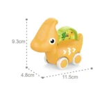 Mașinuță dinozaur cu inerție – galbenă, Huanger HE8007 (18578)