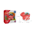 Mașinuță dinozaur cu inerție – roșie, Huanger HE8007 (18585) - imagine 3