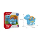 Mașinuță dinozaur cu inerție – albastră, Huanger HE8007 (18561) - imagine 3