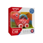 Mașinuță dinozaur cu inerție – roșie, Huanger HE8007 (18585) - imagine 2