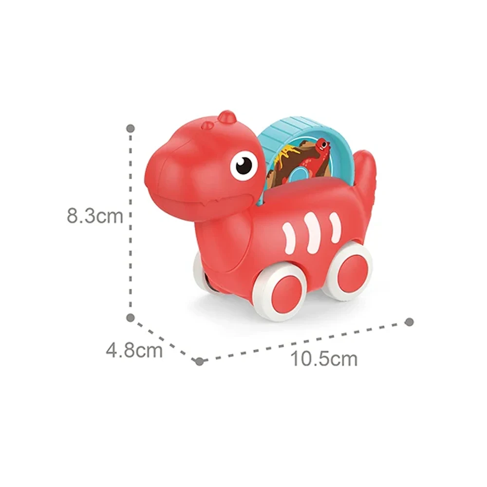 HE8007(7) Mașinuță dinozaur cu inerție – roșie, Huanger HE8007 (18585) - imagine 1