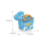 Mașinuță dinozaur cu inerție – albastră, Huanger HE8007 (18561)