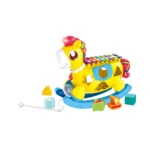 Jucărie educativă ponei cu xilofon și sorter, Huanger HE8024 (19124)