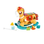 Jucărie educativă ponei cu xilofon și sorter, Huanger HE8025 (19131)