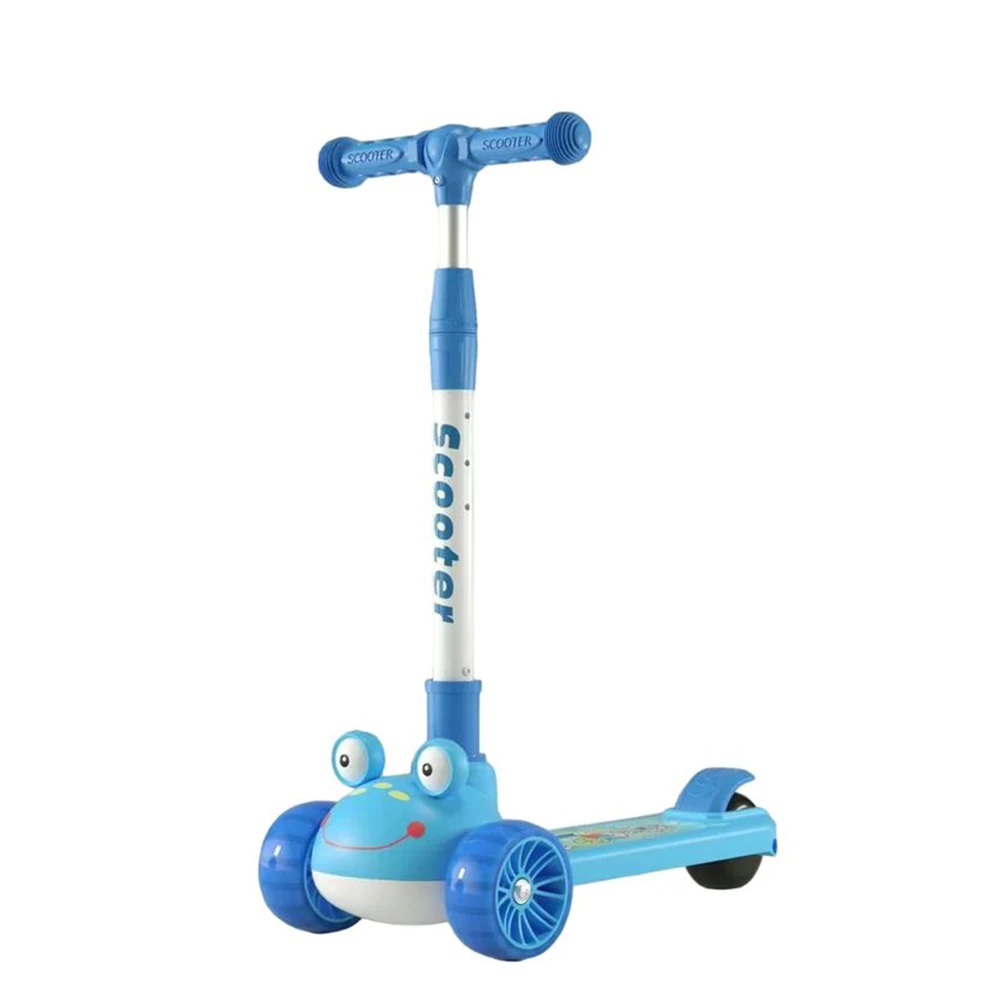76993 Trotinetă pentru copii cu 3 roți luminoase, muzică și lumini, albastru, RTM Scooter (76993) - imagine 1