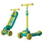 Trotinetă pentru copii cu 3 roți luminoase, muzică și lumini, verde, RTM Scooter (42211)