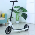 Trotinetă pentru copii cu 2 roți, ghidon reglabil și frână de picior, alb, RTM Scooter (66991) - imagine 2