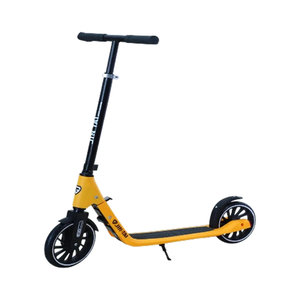 JSCT6699(5) Trotinetă pentru copii cu 2 roți, ghidon reglabil și frână de picior, galben, RTM Scooter (66993) - imagine 1